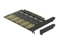 Delock PCI Express x16-kort til 5 x intern M.2-nøkkel B / SATA - Lagringskontroll - M.2 - M.2-kort lavprofil - 6 Gbit/s - PCIe 3.0 x16 PC tilbehør - Kontrollere - IO-kort