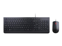 Lenovo Essential Wired Combo – Sats med tangentbord och mus – USB – AZERTY – Belgien engelska – för K14 Gen 1  ThinkCentre M60q Chromebox  M70s Gen 3  M70t Gen 3  ThinkPad P15v Gen 3