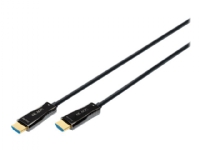 Bilde av Digitus - Premium High Speed - Hdmi-kabel Med Ethernet - Hdmi Hann Til Hdmi Hann - 30 M - Dobbeltisolert - Svart - 4k-støtte, Aktiv Optisk Hybridkabel