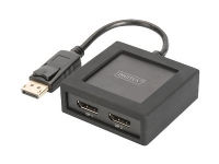 DIGITUS DS-45404 - Videosplitter - 2 x DisplayPort - stasjonær PC tilbehør - KVM og brytere - Switcher