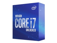 Intel Core i7 10700K - 3.8 GHz - 8 kjerner - 16 tråder - 16 MB cache - LGA1200 Socket - Boks (uten kjøler) PC-Komponenter - Prosessorer - Intel CPU