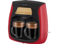 Bilde av Sencor Filter Coffee Maker Sce 2101rd Filter Coffee Machine In A Set Of 2 Glasses