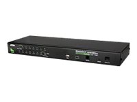 ATEN CS1716A - KVM-svitsj - 16 x KVM port(s) - rackmonterbar - DC-strøm PC tilbehør - KVM og brytere - Switcher