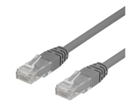 DELTACO – Patch-kabel – RJ-45 (hane) till RJ-45 (hane) – 30 cm – 6.3 mm – UTP – CAT 6 – startad halogenfri – grå (paket om 50)