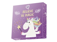 Diamond Dotz Box 22 x 22 cm - Unicorn Believe in Magic Leker - Kreativitet - Sy, Strikk & Broderi