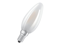 OSRAM – LED-glödlampa – form: B35 – glaserad finish – E14 / B22d – 4 W (motsvarande 40 W) – klass E – varmt vitt ljus – 2700 K (paket om 2)