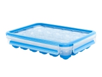 EMSA Clip & Close Ice Cube Tray, 24 stykker, Rektangulær, Isbrett, Blå, Gjennomsiktig, Polypropylen (PP), Termoplastisk elastomer (TPE), 165 mm Kjøkkenutstyr - Oppbevaring