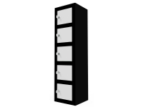 Opbevaringsboks til mobil/værdier 5 rum med nøgle Arkivering - Arkiv bokser / Mapper - Oppbevaringsbokser til hengemapper