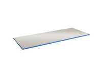 Bordplade 24 mm 800 x 620 mm Grå vinyl Blå ABS kant