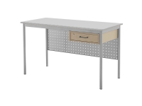 Lærerbord Combi 1200x600 mm Lys grå på alugrå understel interiørdesign - Stoler & underlag - Tilbehør