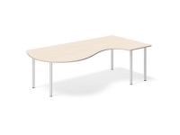 Skrivebord DNA, Birk 1600x1200 mm Venstre I-ben/Alugrå