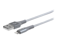 eSTUFF Allure Series – Lightning-kabel – Lightning hane till USB hane – 1 m – grå – för Apple iPad/iPhone/iPod (Lightning)