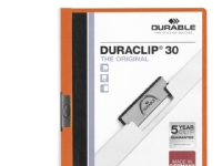 Durable DURACLIP 30 A4, Oransje, Hvit, PVC, 30 ark, A4, 1 stykker Arkivering - Presentasjonsmapper & omslag - Presentasjonsmapper