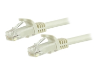 StarTech.com 5m CAT6 Ethernet Cable, 10 Gigabit Snagless RJ45 650MHz 100W PoE Patch Cord, CAT 6 10GbE UTP Network Cable w/Strain Relief, White, Fluke Tested/Wiring is UL Certified/TIA - Category 6 - 24AWG (N6PATC5MWH) - Koblingskabel - RJ-45 (hann) til RJ