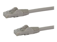 StarTech.com 75ft CAT6 Ethernet Cable, 10 Gigabit Snagless RJ45 650MHz 100W PoE Patch Cord, CAT 6 10GbE UTP Network Cable w/Strain Relief, Gray, Fluke Tested/Wiring is UL Certified/TIA - Category 6 - 24AWG (N6PATCH75GR) - Koblingskabel - RJ-45 (hann) til RJ-45 (hann) - 22.9 m - UTP - CAT 6 - uten hindringer - grå