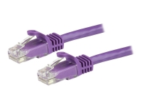 StarTech.com 1.5m CAT6 Ethernet Cable, 10 Gigabit Snagless RJ45 650MHz 100W PoE Patch Cord, CAT 6 10GbE UTP Network Cable w/Strain Relief, Purple, Fluke Tested/Wiring is UL Certified/TIA - Category 6 - 24AWG (N6PATC150CMPL) - Koblingskabel - RJ-45 (hann) 