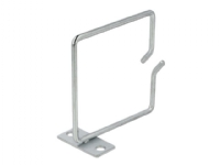 Delock Cable bracket 80 x 80 mm with laterally offset mounting plate metal – Kabelhanteringsfäste för nätverksenhetsskåp – fram