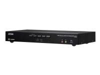 ATEN CS1844 4-Port USB 3.0 4K HDMI Dual Display KVMP Switch – Omkopplare för tangentbord/video/mus/ljud/USB – 4 x KVM/ljud/USB – 1 lokal användare – skrivbordsmodell