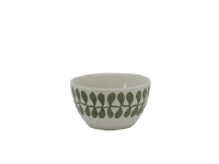 TINA Bowl vegetable Skåle set/ 4 stk 10cm Ø - Stengods - Vit/ Grön N - A