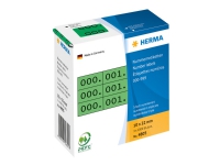 HERMA - Svart, grønn - 10 x 22 mm 3000 etikett(er) (1000 ark x 3) selvklebende nummeretiketter Papir & Emballasje - Etiketter - Manuel farget