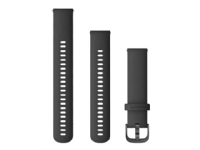 Garmin Quick Release Band - Klokkestropp for smart armbåndsur - 125 - 218 mm - black with slate hardware - for Approach S40 Forerunner 245, 55, 645 Venu vívoactive 3 vívomove 3, HR, Luxe, Style Helse - Pulsmåler - Tilbehør