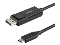 StarTech.com USB C till DisplayPort 1.2-kabel på 2 m för 4K vid 60 Hz ? dubbelriktad vändbar videokabeladapter för DP till USB-C eller USB-C till DP ? HBR2/HDR ? USB Type C/TB3-skärmkabel - DisplayPort-kabel - 24 pin USB-C (hane) till DisplayPort (ha