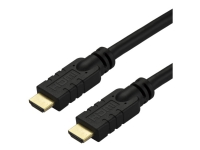 Bilde av Startech.com 10m(30ft) Hdmi 2.0 Cable, 4k 60hz Active Hdmi Cable, Cl2 Rated For In Wall Installation, Long Durable High Speed Ultra-hd Hdmi Cable, Hdr 10, 18gbps, Male To Male Cord, Black - Al-mylar Emi Shielding (hd2mm10ma) - Hdmi-kabel - Hdmi Hann Til H