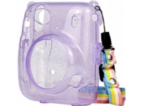 LoveInstant Case Case Cover For Fujifilm Instax Mini 11 Purple Glitter Transparent Foto og video - Vesker - Kompakt
