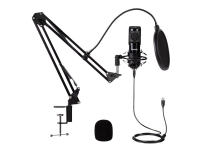 Gear4U Streaming Microphone – Mikrofon – USB – svart