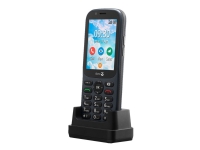DORO 731X – 4G funktionstelefon – dual-SIM / Intern hukommelse 1.3 GB – microSD slot – 320 x 240 pixels – rear camera 3 MP – grå