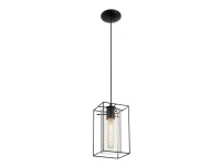 Eglo Loncino - Taklampe - 1 sokkel - E27 - svart, transparent svart