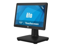 EloPOS System - With I/O Hub Stand - alt-i-ett - 1 x Core i3 8100T / 3.1 GHz - RAM 4 GB - SSD 128 GB - UHD Graphics 630 - GigE - WLAN: 802.11a/b/g/n/ac, Bluetooth 5.0 - Win 10 Pro 64-bit - monitor: LED 15.6 1920 x 1080 (Full HD) berøringsskjerm - svart