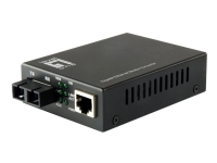 LevelOne GVT-2002 – Fibermediekonverterare – GigE – 10Base-T 1000Base-SX 100Base-TX 1000Base-T – RJ-45 / SC-läge (multi-mode) – upp till 20 km – 1310 nm