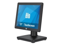 EloPOS System - Med I/O Hub Stand - alt-i-ett - 1 x Core i3 8100T / 3.1 GHz - RAM 4 GB - SSD 128 GB - UHD Graphics 630 - Gigabit Ethernet WLAN: - 802.11a/b/g/n/ac, Bluetooth 5.0 - uten OS - monitor: LED 15 1024 x 768 (XGA) berøringsskjerm - svart Kontorma
