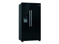 Bosch Serie | 6 KAD93VBFP – Kylskåp/frys – sida vid sida med vattenbehållare isbehållare – bredd: 90.8 cm – djup: 70.7 cm – höjd: 178.7 cm – 562 liter – Klass F – svart