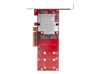 Bilde av Startech.com Dual M.2 Pcie Ssd Adapter Card, X8 / X16 Dual Nvme Or Ahci M.2 Ssd To Pci Express 3.0, M.2 Ngff Pcie (m-key) Compatible, Vented, Supports 2242, 2260, 2280, Jbod, Mac & Pc - Full/low-profile Brackets (pex8m2e2) - Grensesnittsadapter - M.2 - Ex