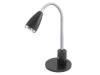 Eglo FOX – Skrivbordslampa – LED-glödlampa – GU10 – 3 W – klass A+ – varmt vitt ljus – 3000 K – krom antracit