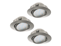 EGLO Pineda, Innsunket spotlight, Ikke-utskiftbare pærer, LED, 6 W, 3000 K, Nickel