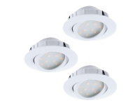 EGLO PINEDA recessed spotlight Ø84 mm 3000K dimmable 3-pack white
