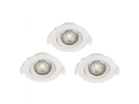 EGLO SARTIANO, Innsunket spotlight, 3 ampuller, 3000 K, 220-240 V, Hvit