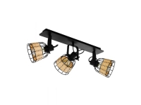 EGLO ANWICK 1 spot rail 3L black/natural