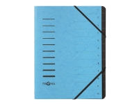 Pagna Office - Klassifikasjonsmappe - 12 rom - 12 deler - for A4 - med fliker - lys blå Arkivering - Elastikmapper & Chartekker - Sortering av mapper