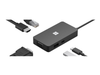 Microsoft USB-C Travel Hub – Dockningsstation – USB-C – VGA HDMI – GigE