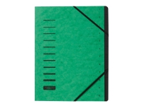 Pagna Office – Klassifikationsmapp – 12 utrymmen – 12 delar – ryggbredd: 5 mm – för A4 – tabbad – grön