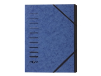 Pagna Office - Klassifikasjonsmappe - 7 rom - 7 deler - bokryggbredde: 5 mm - for A4 - med fliker - blå Arkivering - Elastikmapper & Chartekker - Andre
