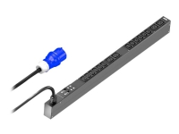 Rittal PDU Basic - Strømfordelerenhet (kan monteres i rack) - AC 230 V - 7.4 kW - 3-faset - utgangskontakter: 16 (4 x IEC 60320 C19, 12 x IEC 60320 C13) - 0U - 3 m kabel