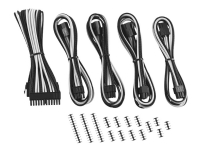 CableMod Classic ModMesh 8+6 Series Cable Extension Kit - Strømkabelpakke - sort, hvid