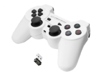 Esperanza GLADIATOR - Håndkonsoll - trådløs - 2.4 GHz - hvit - for PC, Sony PlayStation 3