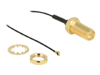 Delock - Antennekabel - RP-SMA (R) til MHF4 (P) - 35 cm - koaksial - svart PC tilbehør - Kabler og adaptere - Skjermkabler