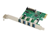 Conceptronic Emrick U34 - USB-adapter - PCIe lav profil - USB 3.0 x 4 PC tilbehør - Kontrollere - IO-kort